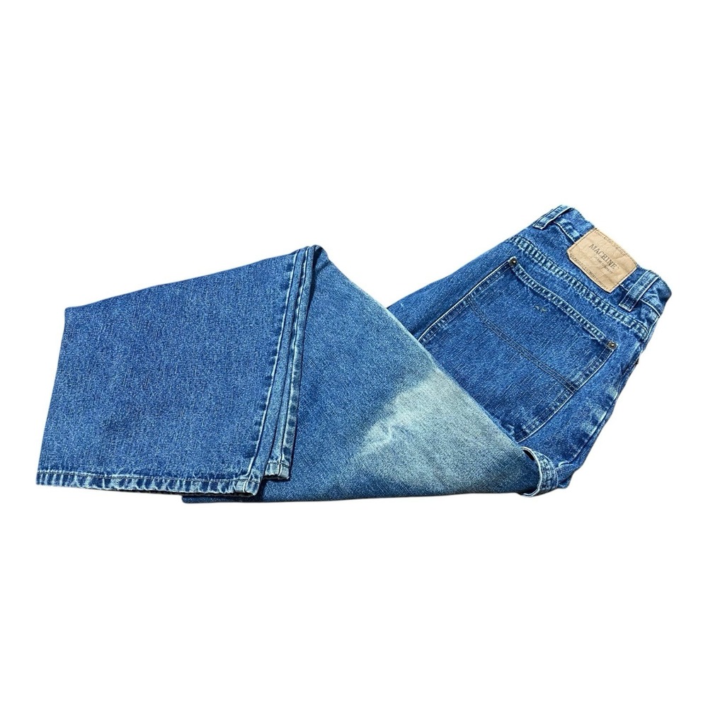 Machine Jeans Co Mens Denim Blue Baggy Skater Y2K Sunfaded Carpenter 34"x32" VTG